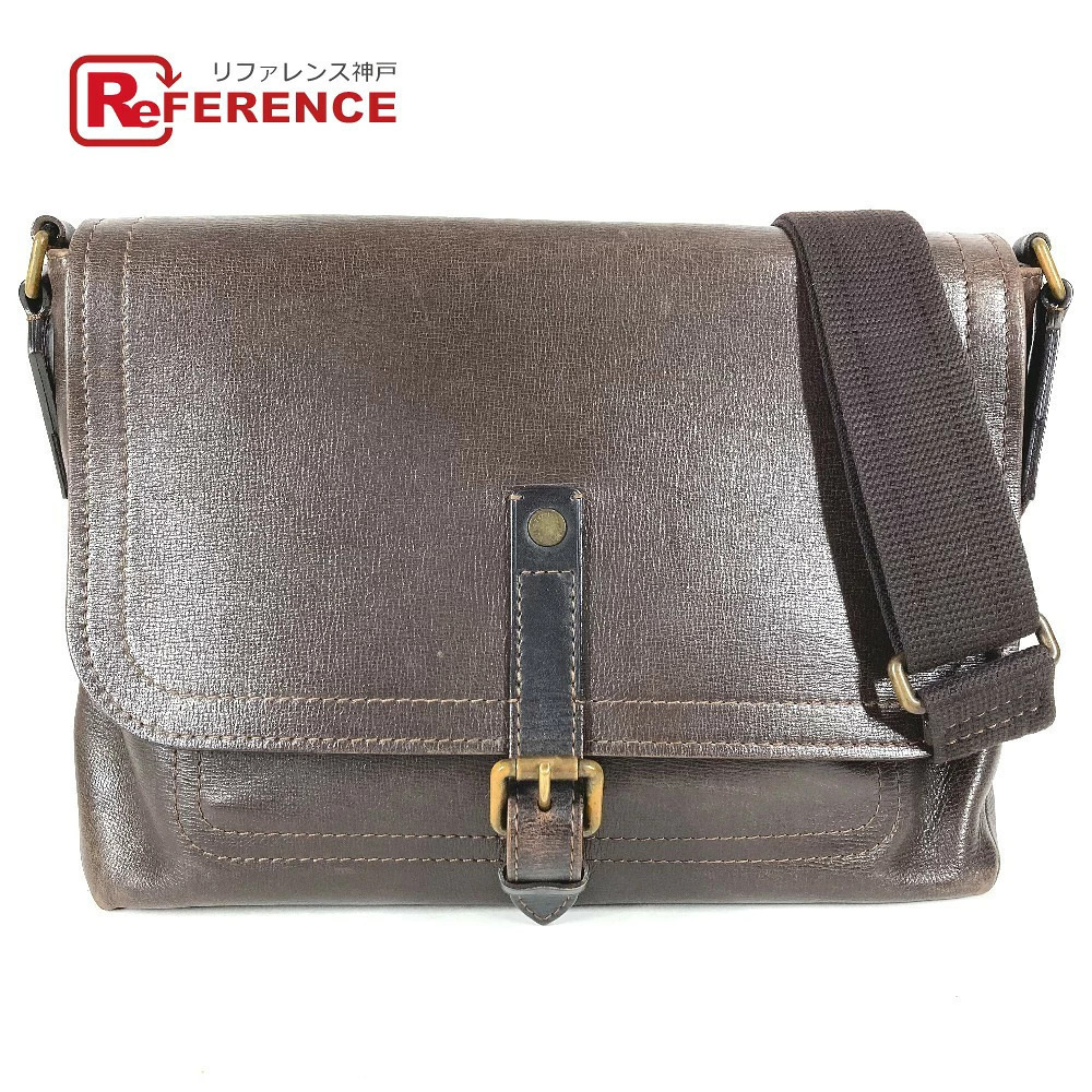 Louis Vuitton Utah Ohama Messenger Bag Flap Shoulder Leather Cafe Brown